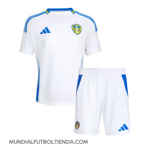 Camiseta Leeds United Primera Equipación Replica 2024-25 para niños mangas cortas (+ Pantalones cortos)